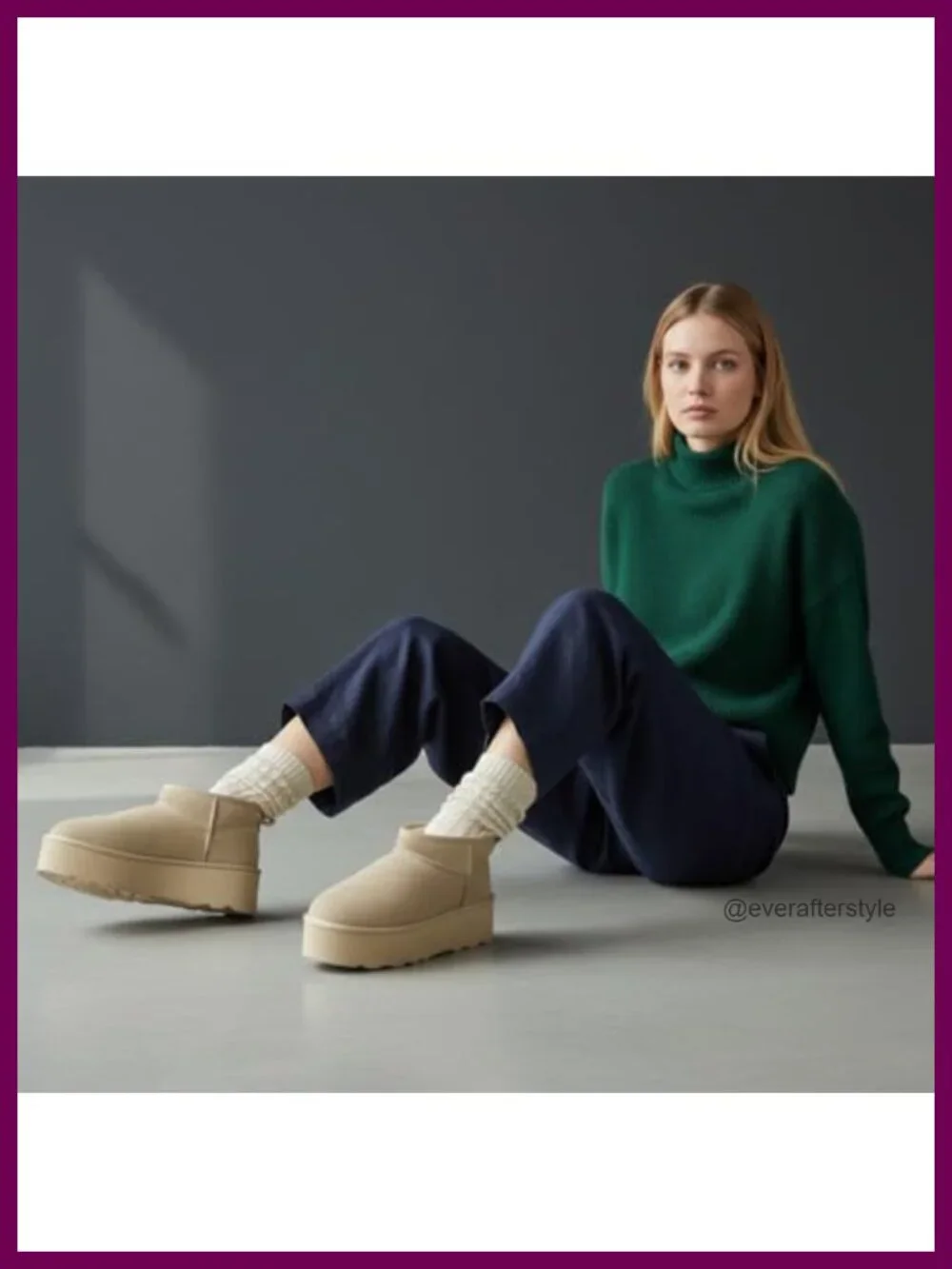 Genuine Suede Platform Ankle Boots with Faux Fur Lining, Memory Foam, Pull-On
